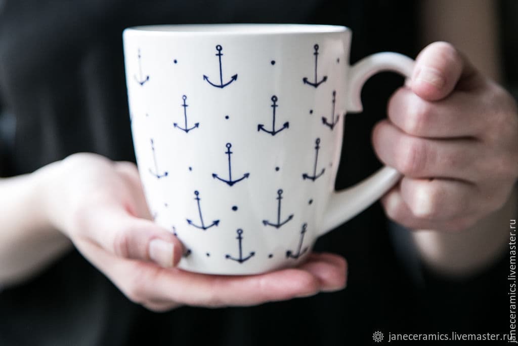 Моряк. Кружка ручной работы, керамика — 6